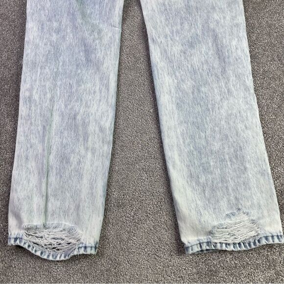 KanCan Dixon Jeans Women's 7/27 Acid Blue Boyfriend High Rise Ripped Light Wash - Picture 6 of 14